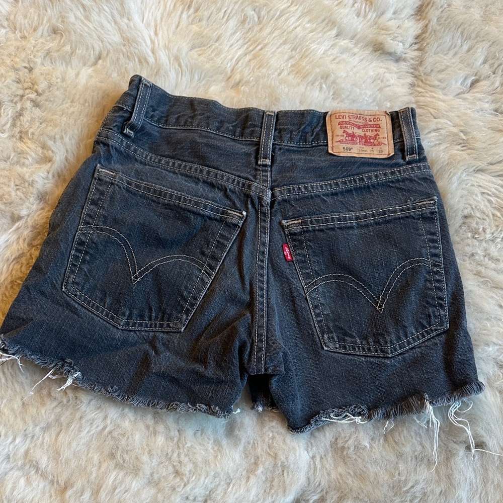 Levi's Women's Dark Gray Jean Shorts